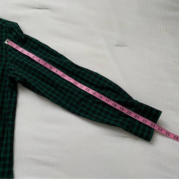 Green & Navy Blue Checkered Flannel - Picture 7 of 10